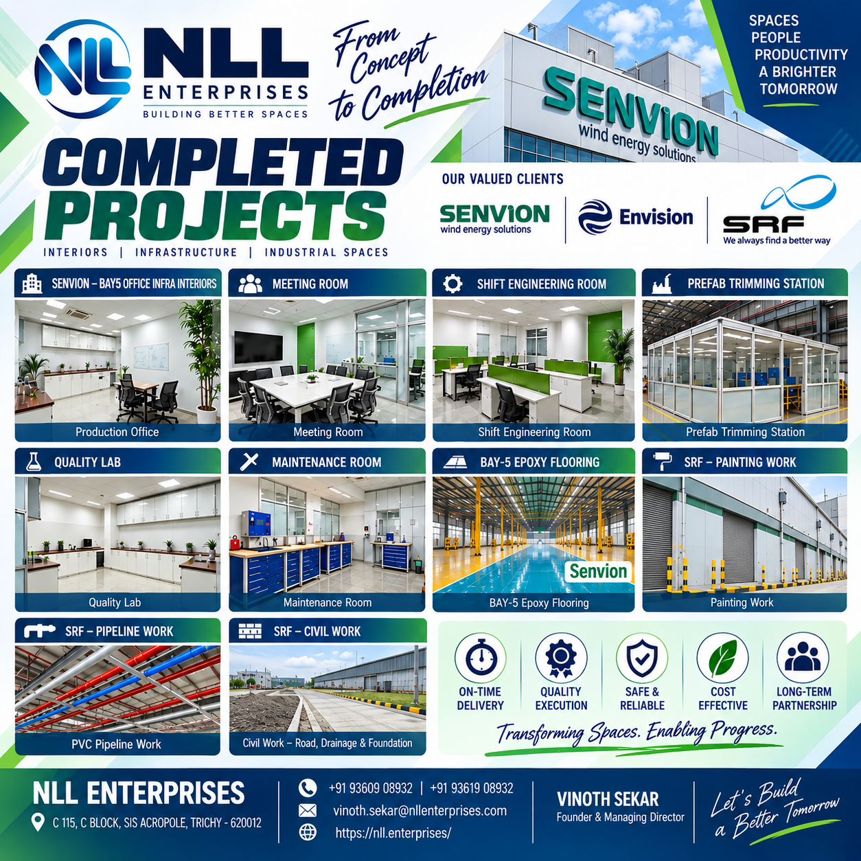 NLL Enterprises completed projects