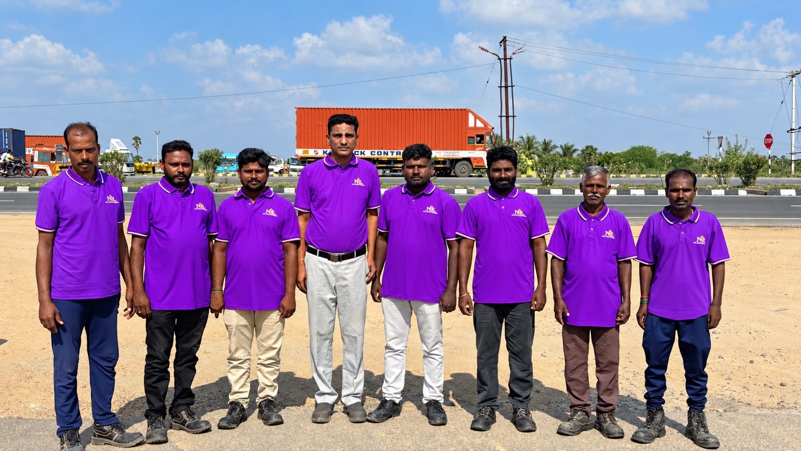 NLL Enterprises site team on highway roadside during cable work